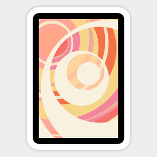 Abstract Sunset Sticker